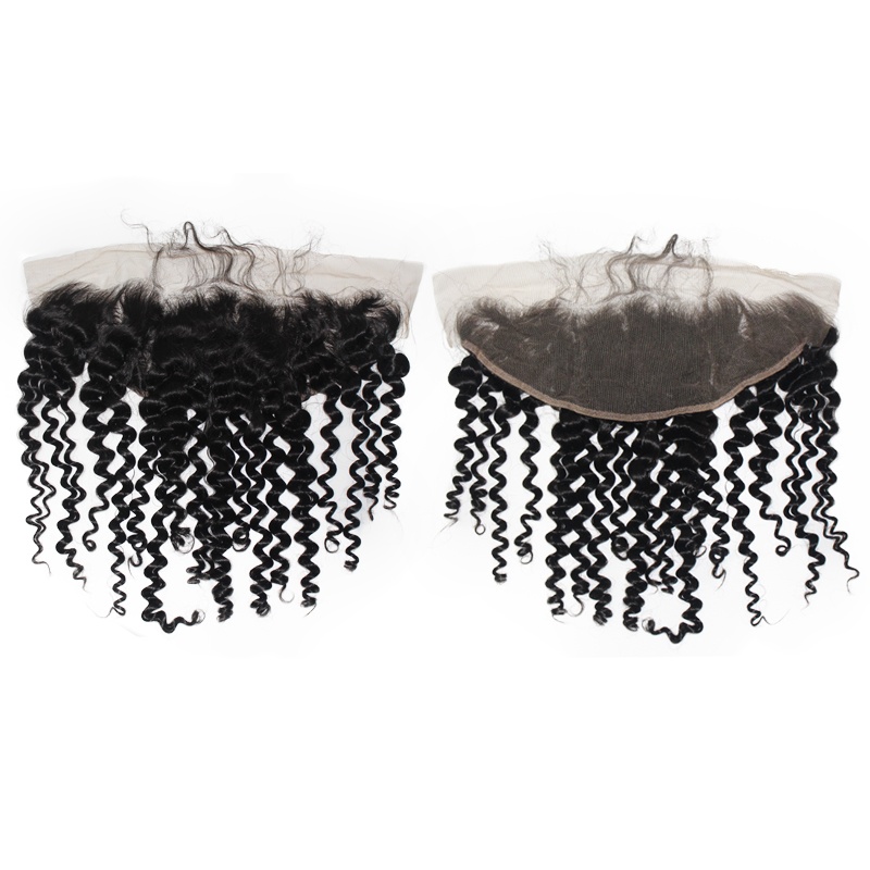 13x4 Remy Hair Italy Curly Lace Frontal Closure Free part
