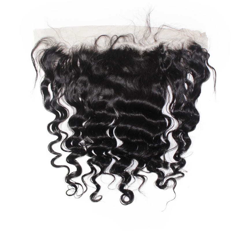 13x4 Remy Hair Loose Wave Lace Frontal Closure Free part