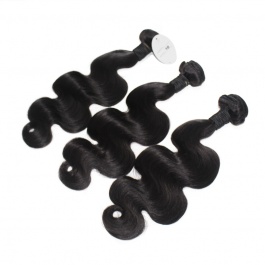 Elesis hair extensions 100% Remy Human hair 1B color wavy body wave 3bundles deal