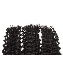 Elesis hair extensions 100% remy human hair water wave Italy Curly weaving 1B color 3bundles-VIC03