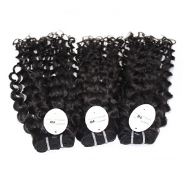 Elesis hair extensions 100% remy human hair water wave Italy Curly weaving 1B color 3bundles-VIC03