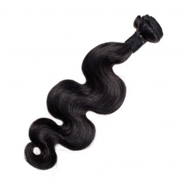 Elesis hair extensions Remy Human hair 1B color wavy body wave 1pcs
