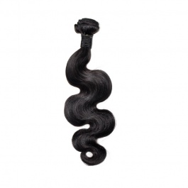 Elesis hair extensions Remy Human hair 1B color wavy body wave 1pcs