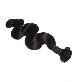 Elesis hair extensions Remy Human hair 1B color wavy body wave 1pcs