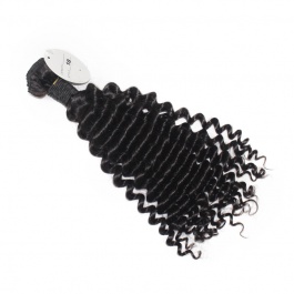 Elesis hair extensions 100% Remy Human hair Deep wave bundles 1piece natural color