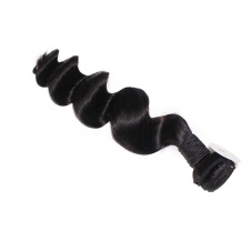 Elesis hair extensions 100% remy human hair loose curl natural black 1pcs