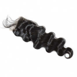4x4 Lace Body Wave Remy Hair Swiss Lace Closure Free part/Middle Part