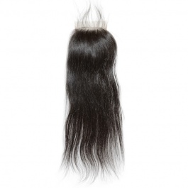 4x4 Lace Straight Remy Hair Swiss Lace Closure Free part/Middle Part