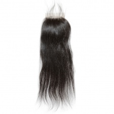 4x4 Lace Straight Remy Hair Swiss Lace Closure Free part/Middle Part