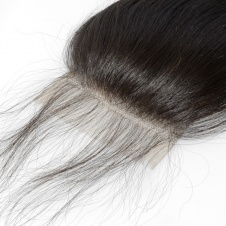4x4 Lace Straight Remy Hair Swiss Lace Closure Free part/Middle Part