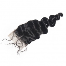 4x4 lace Loose wave Remy Hair Swiss Lace Closure Free part