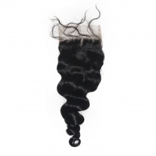 4x4 lace Loose wave Remy Hair Swiss Lace Closure Free part