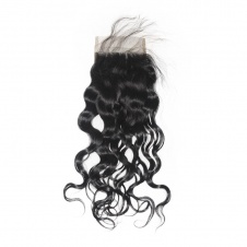 4x4 Lace Natural Wave Remy Hair Swiss Lace Closure Free part