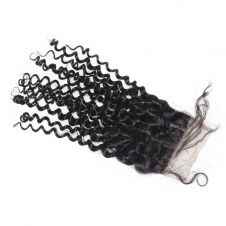 4x4 Lace Jerry Curly Remy Hair Swiss Lace Closure Free part