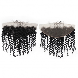 13x4 Remy Hair Italy Curly Lace Frontal Closure Free part