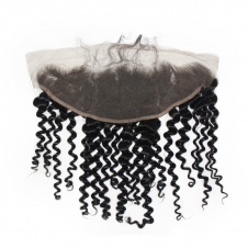 13x4 Remy Hair Italy Curly Lace Frontal Closure Free part