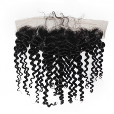 13x4 Remy Hair Italy Curly Lace Frontal Closure Free part