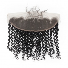 13x4 Remy Hair Jerry Curly Lace Frontal Closure Free part