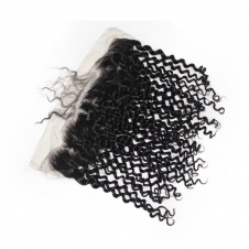 13x4 Remy Hair Jerry Curly Lace Frontal Closure Free part