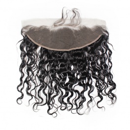 13x4 Remy Hair Natural Wave Lace Frontal Closure Free part