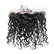 13x4 Remy Hair Natural Wave Lace Frontal Closure Free part