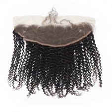 13x4 Remy Hair Kinky Curly Lace Frontal Closure Free part