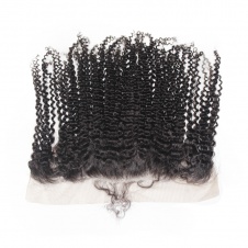 13x4 Remy Hair Kinky Curly Lace Frontal Closure Free part
