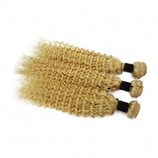 Elesis Hair Curly Deep Wave 613 Blonde Remy Hair 3 Bundles  Brazilian Curly Deep Honey Blonde Human Hair 