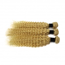 Elesis Hair Curly Deep Wave 613 Blonde Remy Hair 3 Bundles  Brazilian Curly Deep Honey Blonde Human Hair 