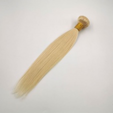 #613 Blonde Human Hair Bundle Straight Hair Weave 100% Cuticle Aligned Remy Hair Extensions Platinum Hair Weft 1piece