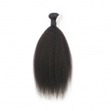 Kinky Straight Hair Bundles Brazilian Remy Human Hair Weave Natural Black soft bomb Straight 