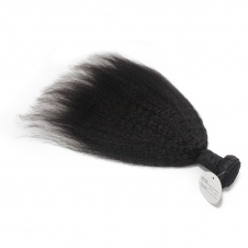 Kinky Straight Hair Bundles Brazilian Remy Human Hair Weave Natural Black soft bomb Straight 