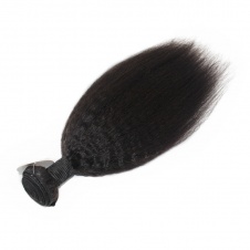 Kinky Straight Hair Bundles Brazilian Remy Human Hair Weave Natural Black soft bomb Straight 