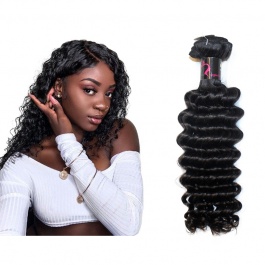Virgin grade Elesis Virgin Hair Product Virgin grade 1 piece Deep Wave Human Virgin Hair Extensions-RDW1