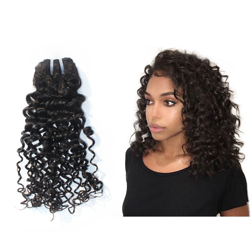 Elesis Virgin Hair Top Grade Single bundle Virgin Curly Hair Wave  Sexy Italy  Curly Human Hair Natural Black