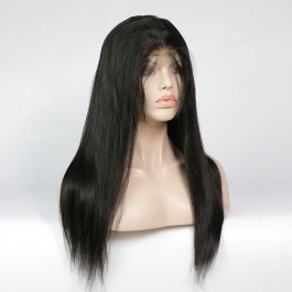 Elesis  virgin hair 360 full lace wigs natural straight brazilian remy human hair wig 130% density with baby hair