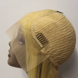 Platinum blonde 613 Human hair wig Bob style double drawn lace frontal wig