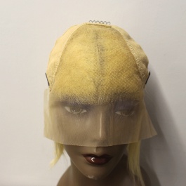 Platinum blonde 613 Human hair wig Bob style double drawn lace frontal wig