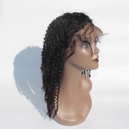 Elesis Hair Virgin Human Hair wig deep parting 13x6 lace frontal Jerry curly virgin hair wig 150% Density