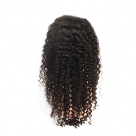 Pre-plucked Deep parting 13x6 lace frontal wig deep wave curly virgin human hair wig Elesis Virgin hair product 