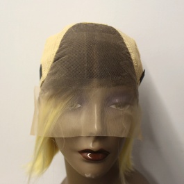 Sexy bob color wig  rose pink ombre dark root  short wig lace frontal wig for girl