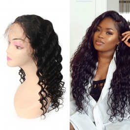 Brazilian Human Hair Wet Wavy loose Wave Wig With Bangs Human Hair 13X6 Lace Frontal Wigs With Baby Hair