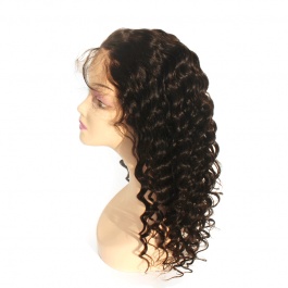 Brazilian Human Hair Wet Wavy loose Wave Wig With Bangs Human Hair 13X6 Lace Frontal Wigs With Baby Hair