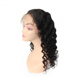 Brazilian Human Hair Wet Wavy loose Wave Wig With Bangs Human Hair 13X6 Lace Frontal Wigs With Baby Hair