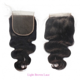Elesis Remy Hair Closure 5x5 Body wave Closure Free part