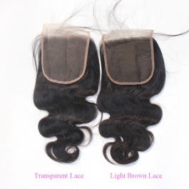 Elesis Remy Hair Closure 5x5 Body wave Closure Free part