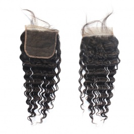 Elesis Remy Hair Closure 5x5 Deep wave Closure Free part