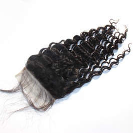 Elesis Remy Hair Closure 5x5 Deep wave Closure Free part