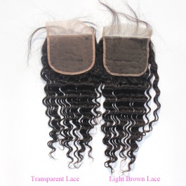 Elesis Remy Hair Closure 5x5 Deep wave Closure Free part
