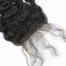 4x4 Lace Closure Italy Curly Remy hair swiss lace closure free part